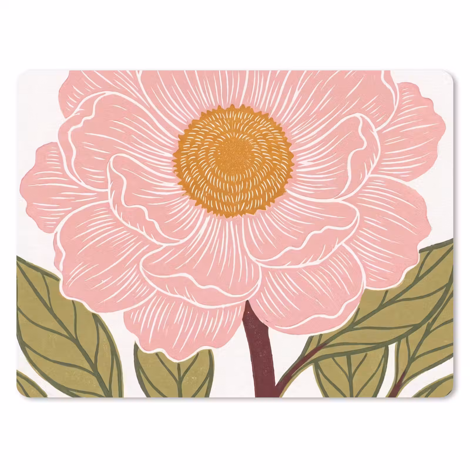 Muismat - Bloemen - Roze - Illustratie — 1