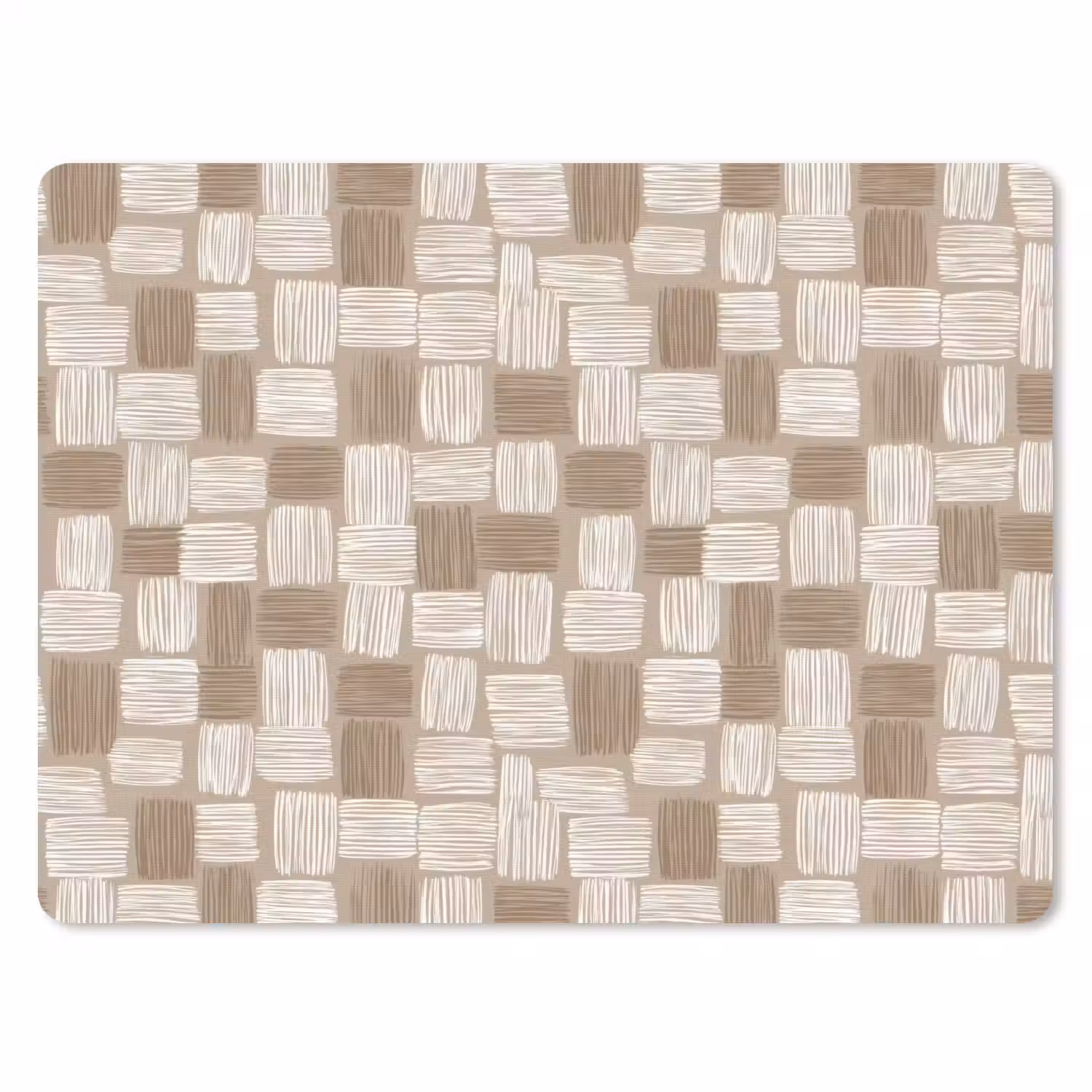 Blok - Patroon - Bruin muismat rubber klein 262 -3d