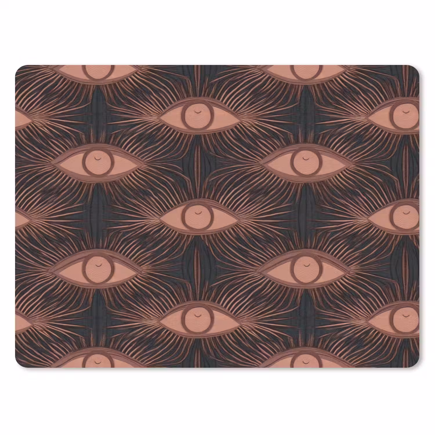 Boheems - Oog - Bruin muismat rubber klein 262 -3d