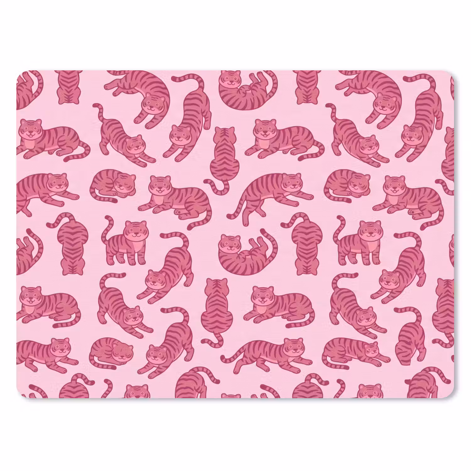 Dieren - Patroon - Roze - Speels - Cartoon muismat rubber klein -3d