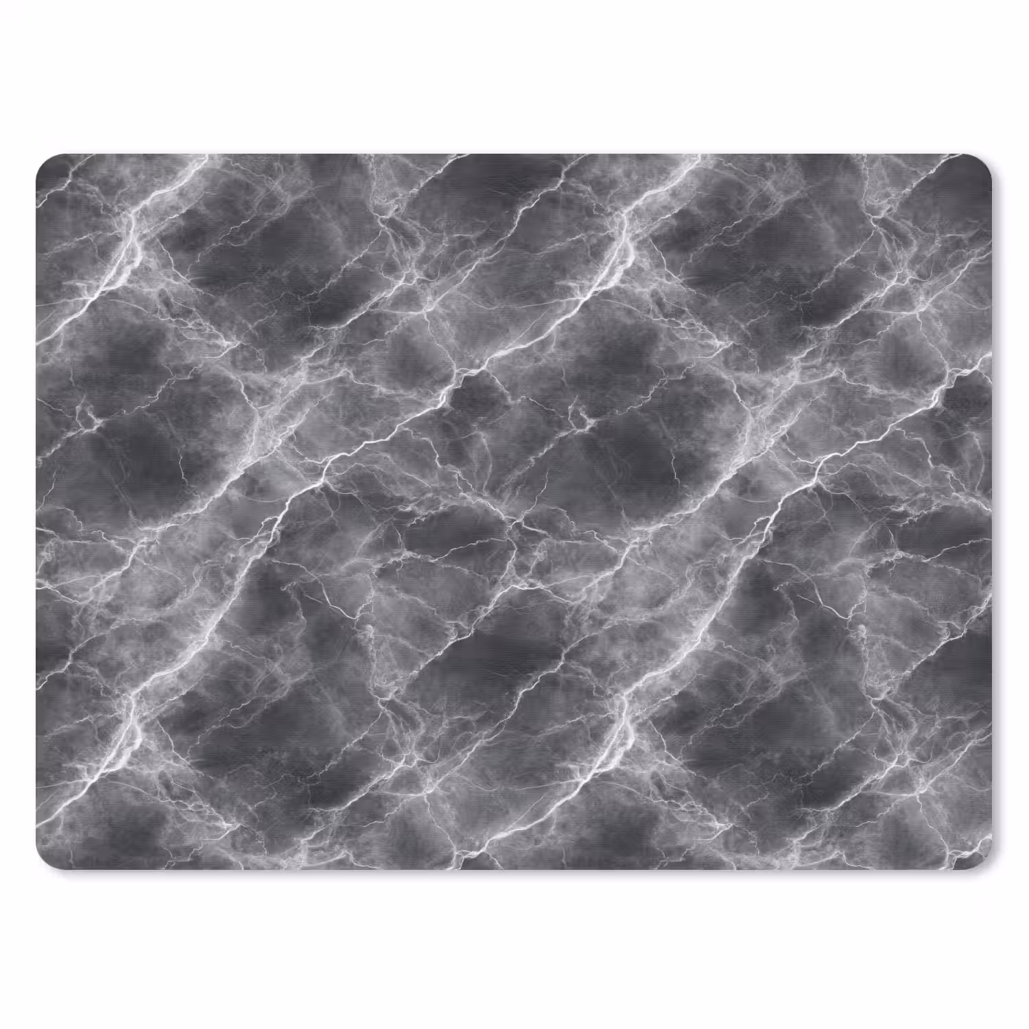 Donkergrijs - Bliksem - Marmer muismat rubber klein 262 -3d
