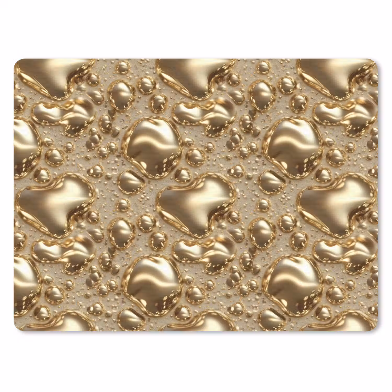 Druppels - Organisch - Goud muismat rubber klein 262 -3d