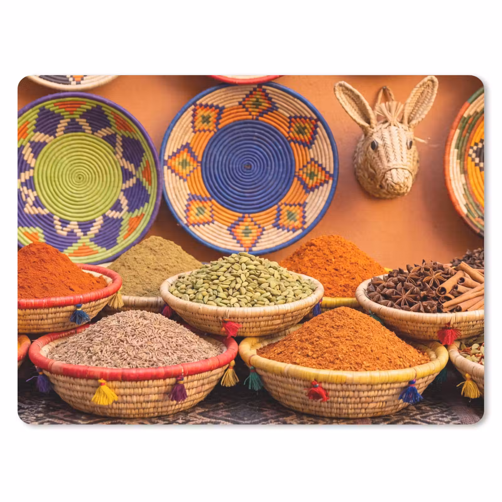 Muismat - Eten - Kleurrijk - Cultuur - Eten - Kleurrijk - Cultuur muismat rubber klein