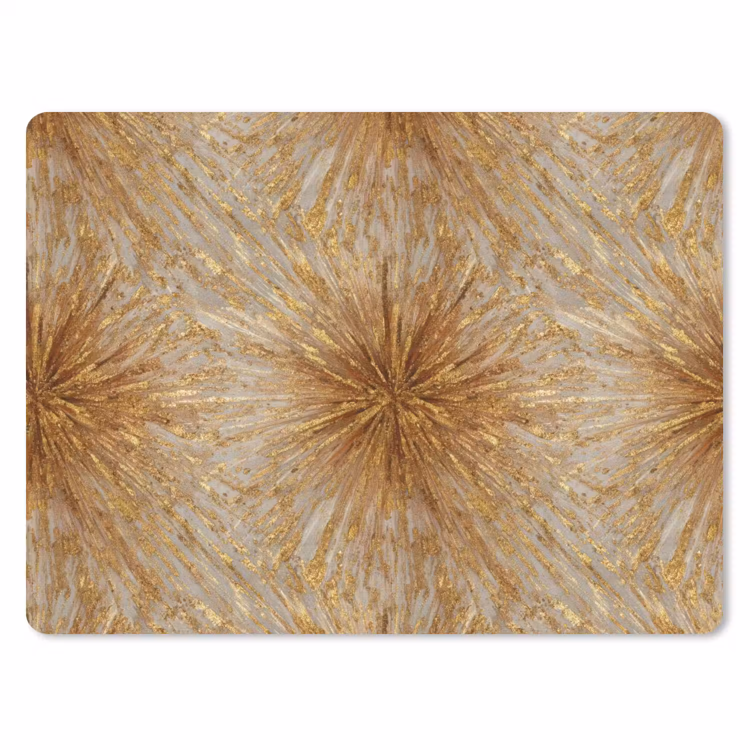 Explosie - Abstract - Goud - Wit muismat rubber klein 262 -3d