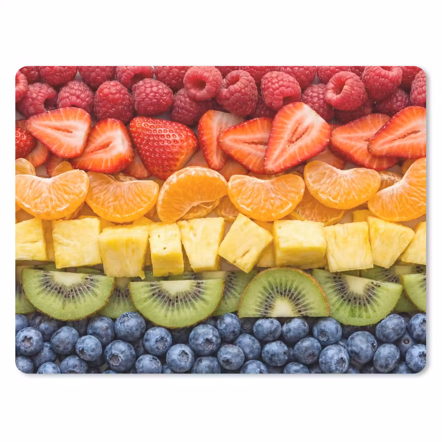 Fruit - Regenboog - Gezond - Kleurrijk muismat rubber klein -3d
