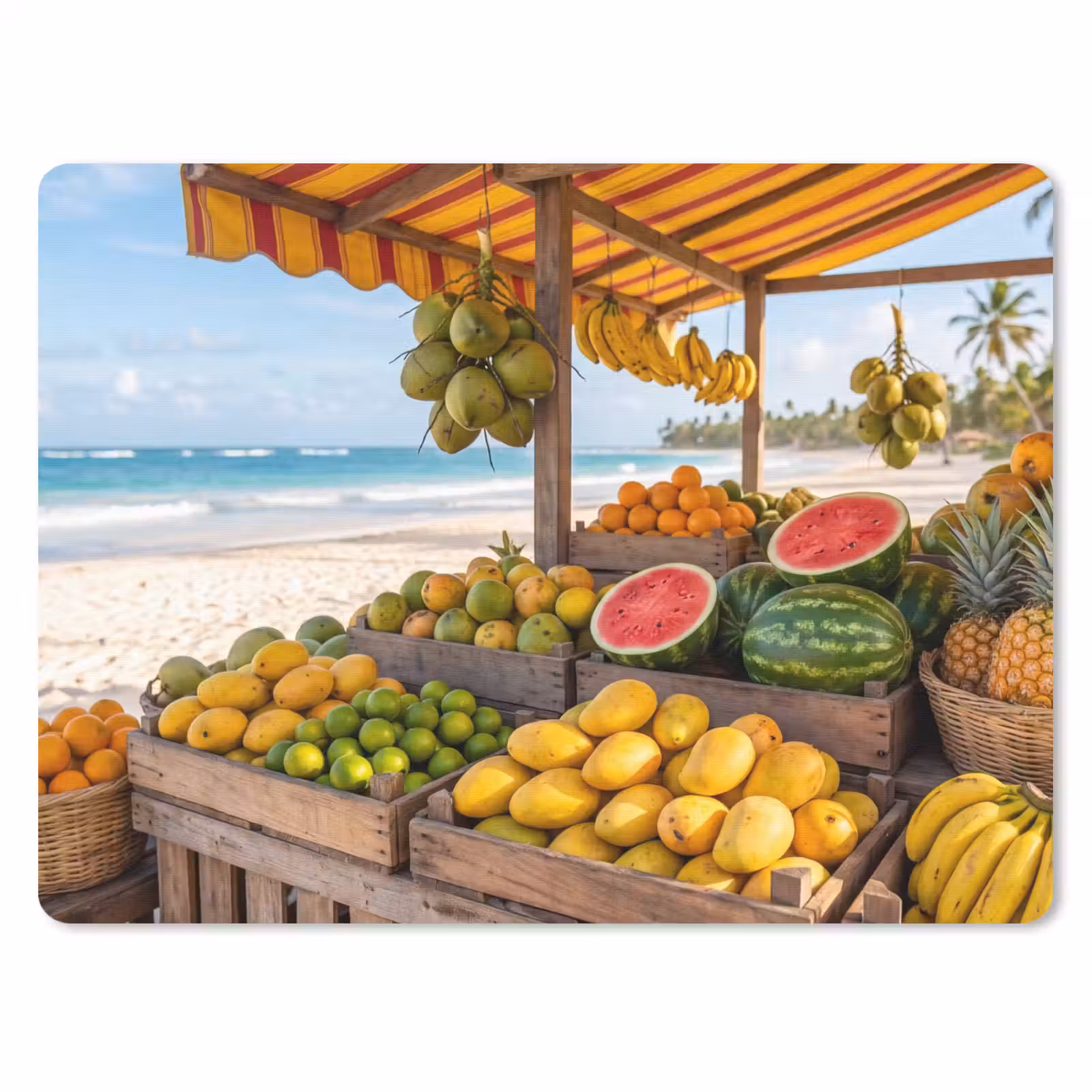 Muismat - Fruit - Strand - Tropisch - Fruit - Strand - Tropisch muismat rubber klein