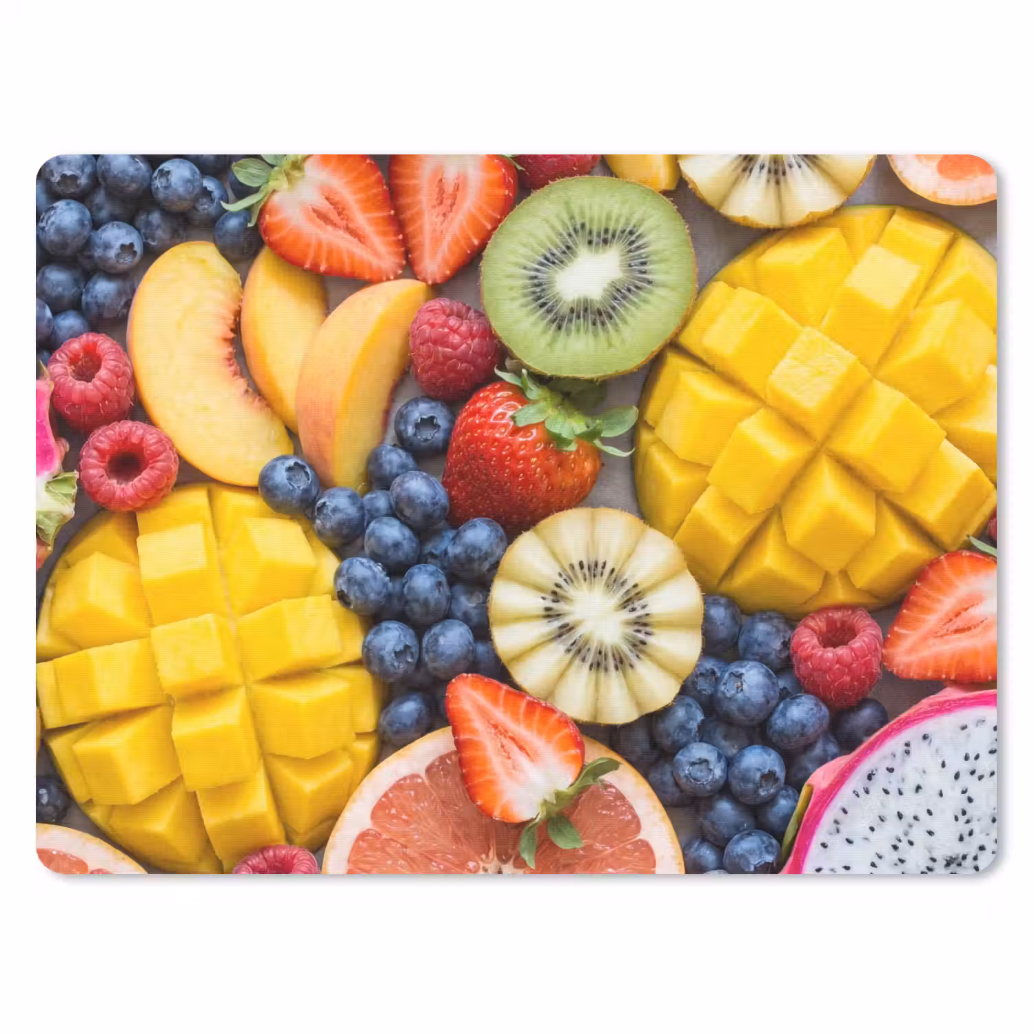Fruit - Versneden - Kleurrijk - Eten - Gezond muismat rubber klein -3d