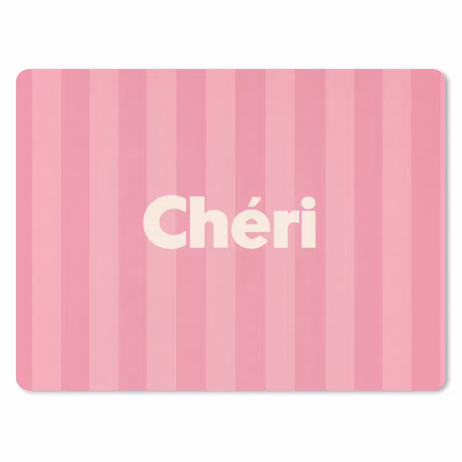 Gestreept - Roze - Chéri muismat rubber klein -3d