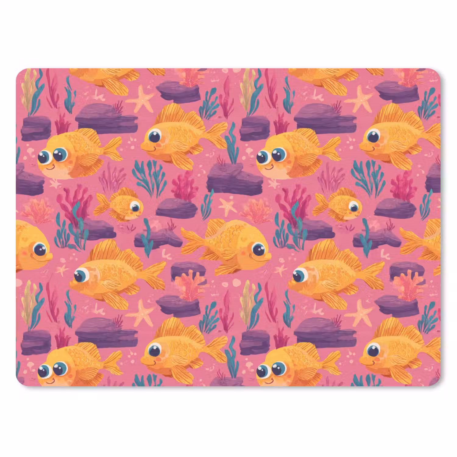 Goudvissen - Koraal - Kleurrijk muismat rubber klein 262 -3d