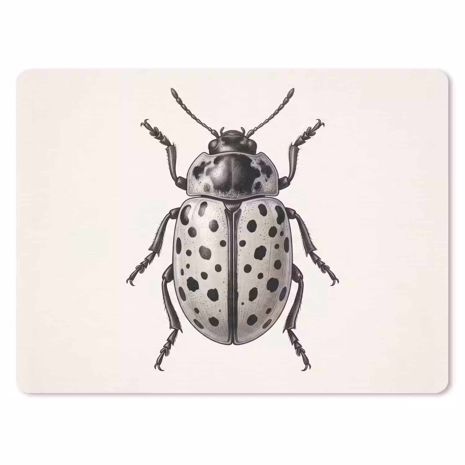 Kever - Insect - Vintage muismat rubber klein -3d