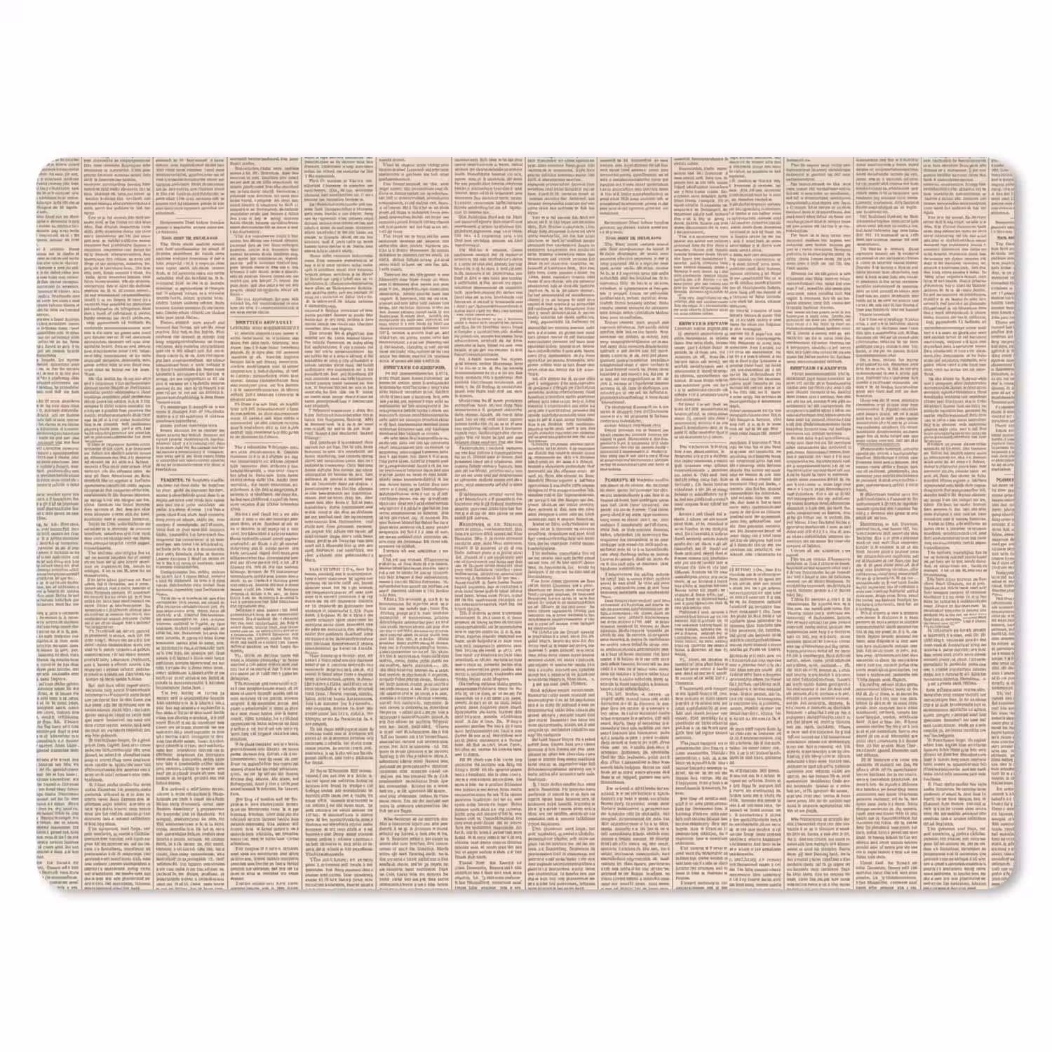 Krant - Nieuws - Historisch - Vintage - Beige muismat rubber klein -3d
