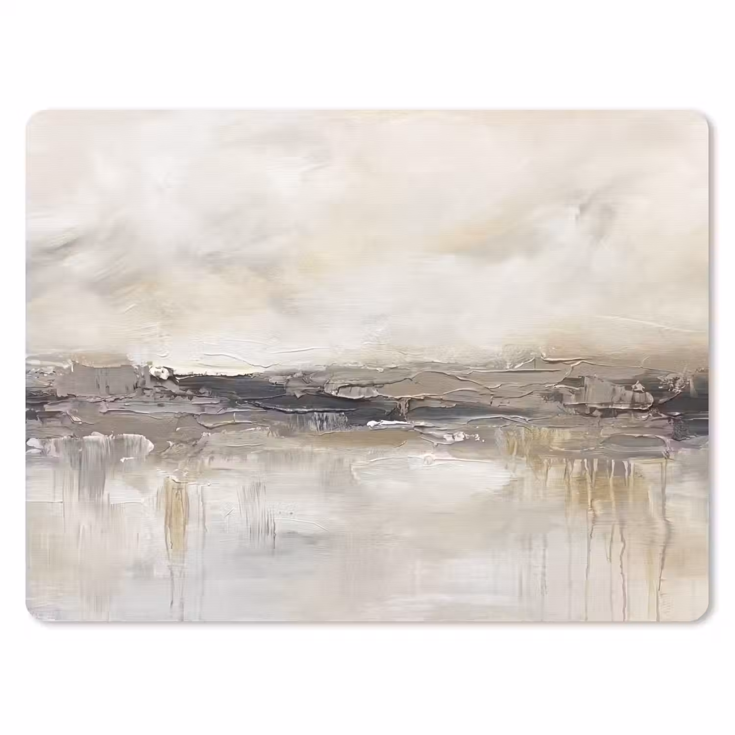 Landschap - Horizon - Natuur - Abstract - Neutraal muismat rubber klein -3d