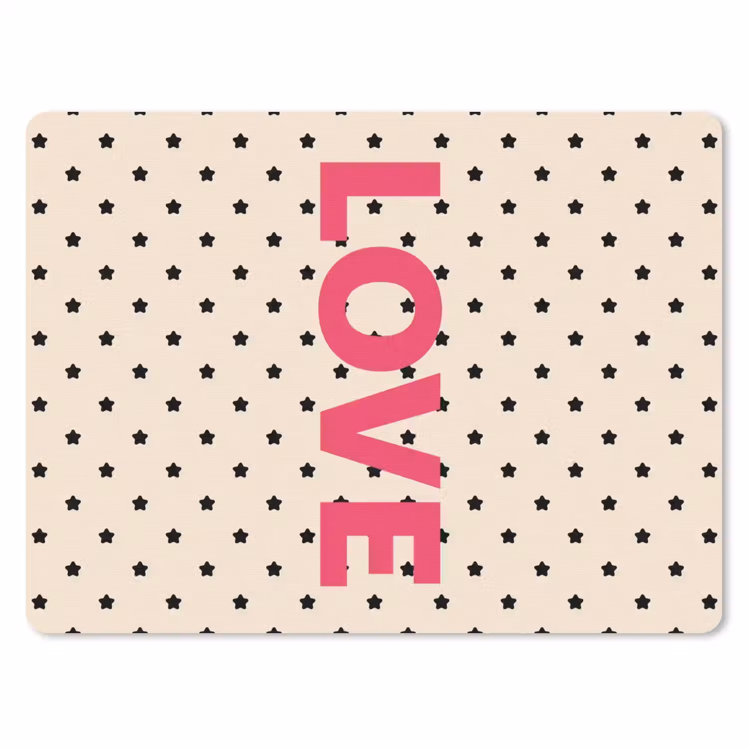 Love - Stippen - Roze muismat rubber klein -3d