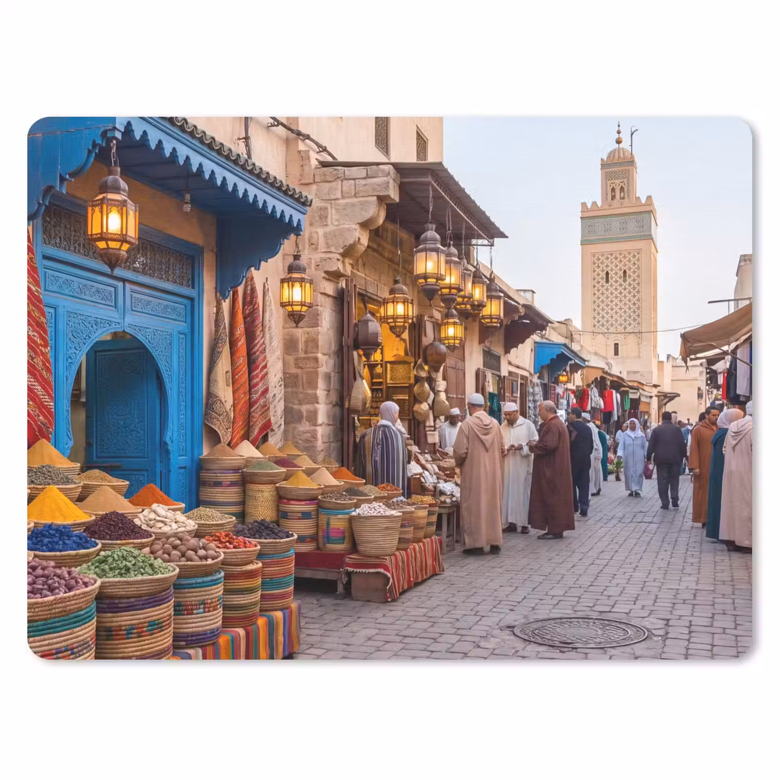 Muismat - Markt - Oosters - Kleurrijk - Markt - Oosters - Kleurrijk muismat rubber klein