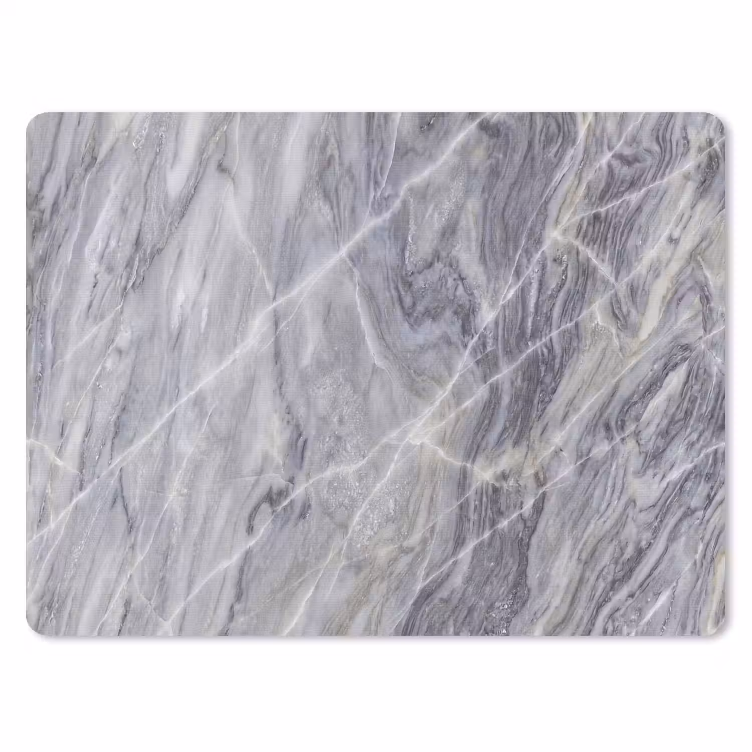 Marmer - Ader - Patroon - Abstract - Grijs muismat rubber klein -3d