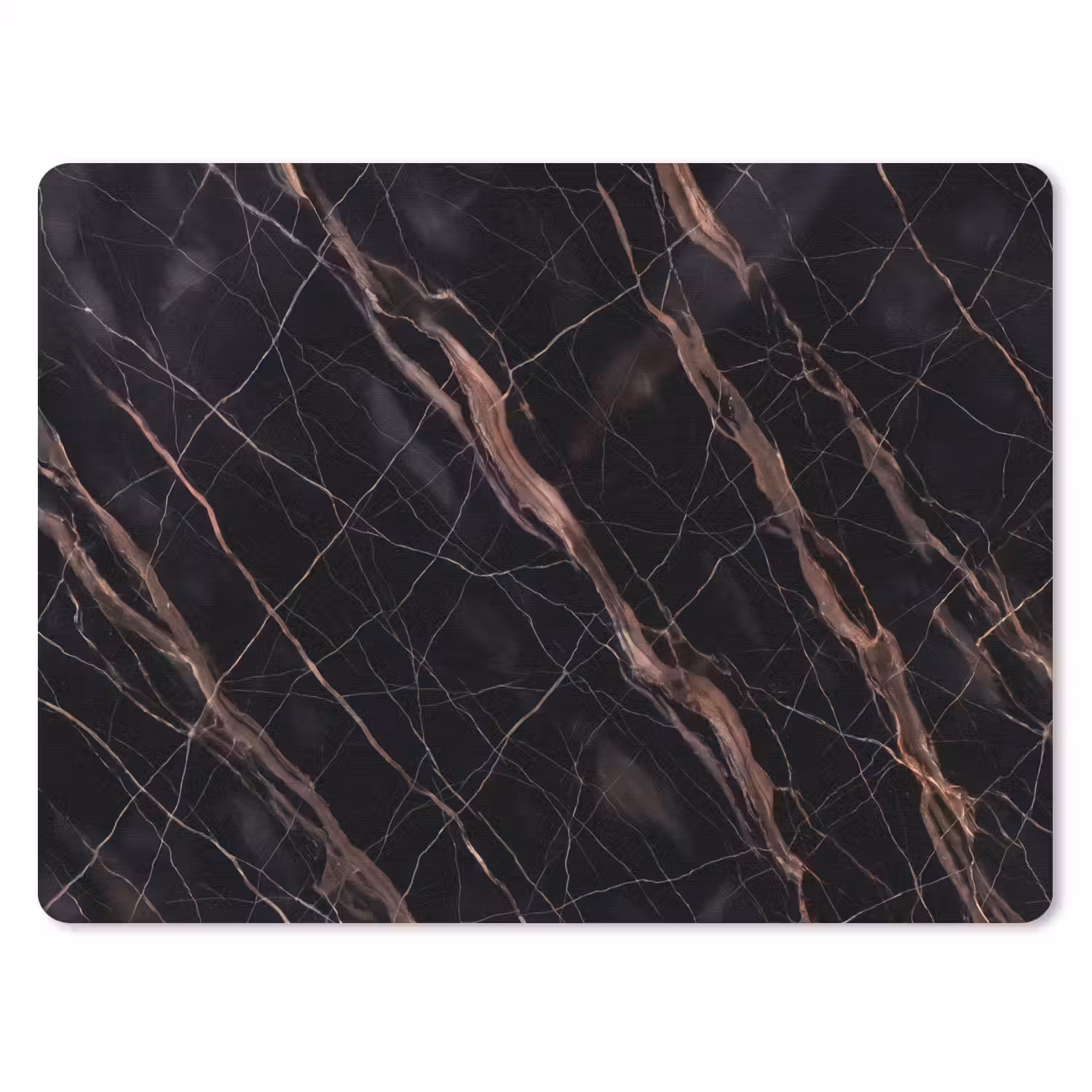 Marmer - Goud - Patroon - Luxe - Zwart muismat rubber klein -3d