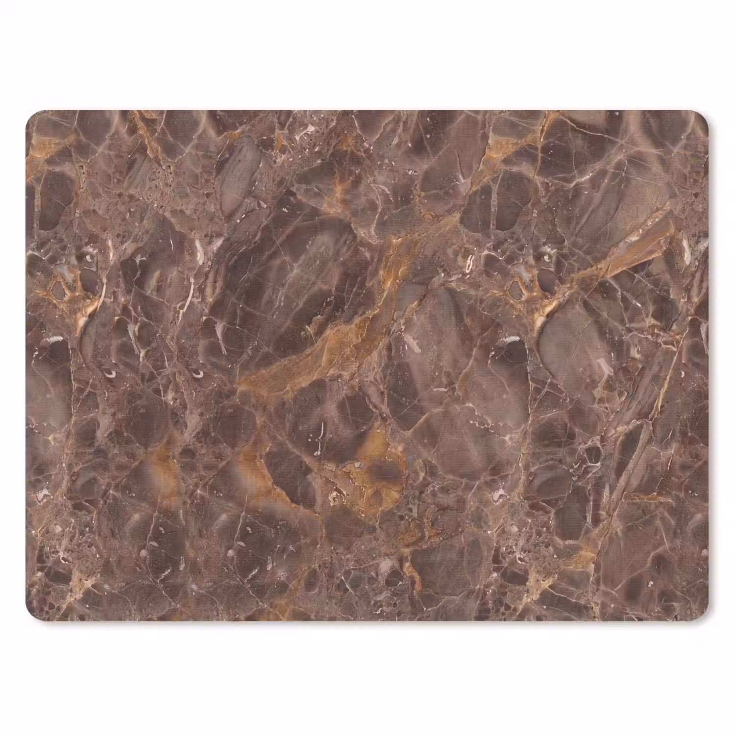 Marmer - Patroon - Natuur - Bruin - Goud muismat rubber klein -3d