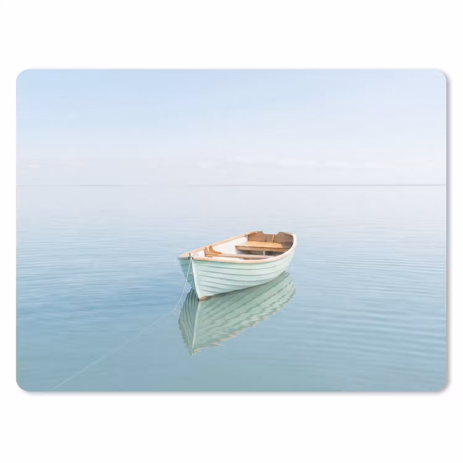 Minimalistisch - Boot - Zee muismat rubber klein -3d