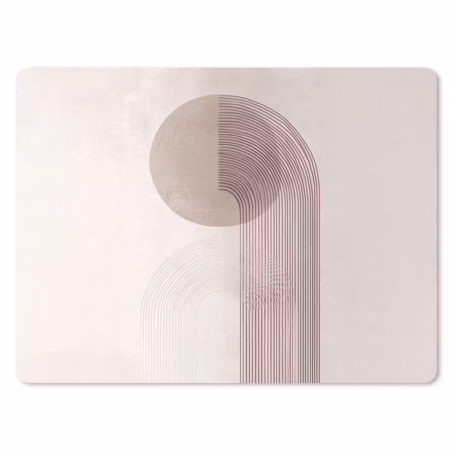 Minimalistisch - Cirkel - Lichtgrijs muismat rubber klein -3d