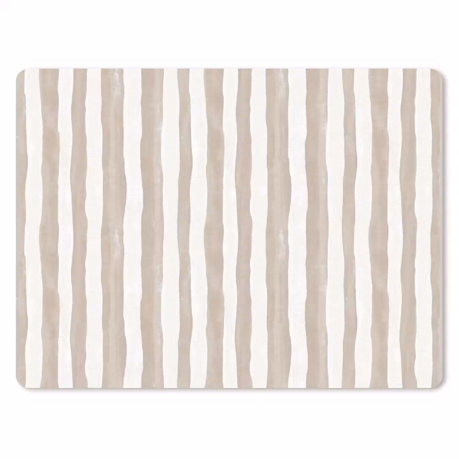 Minimalistisch - Strepen - Beige muismat rubber klein 262 -3d