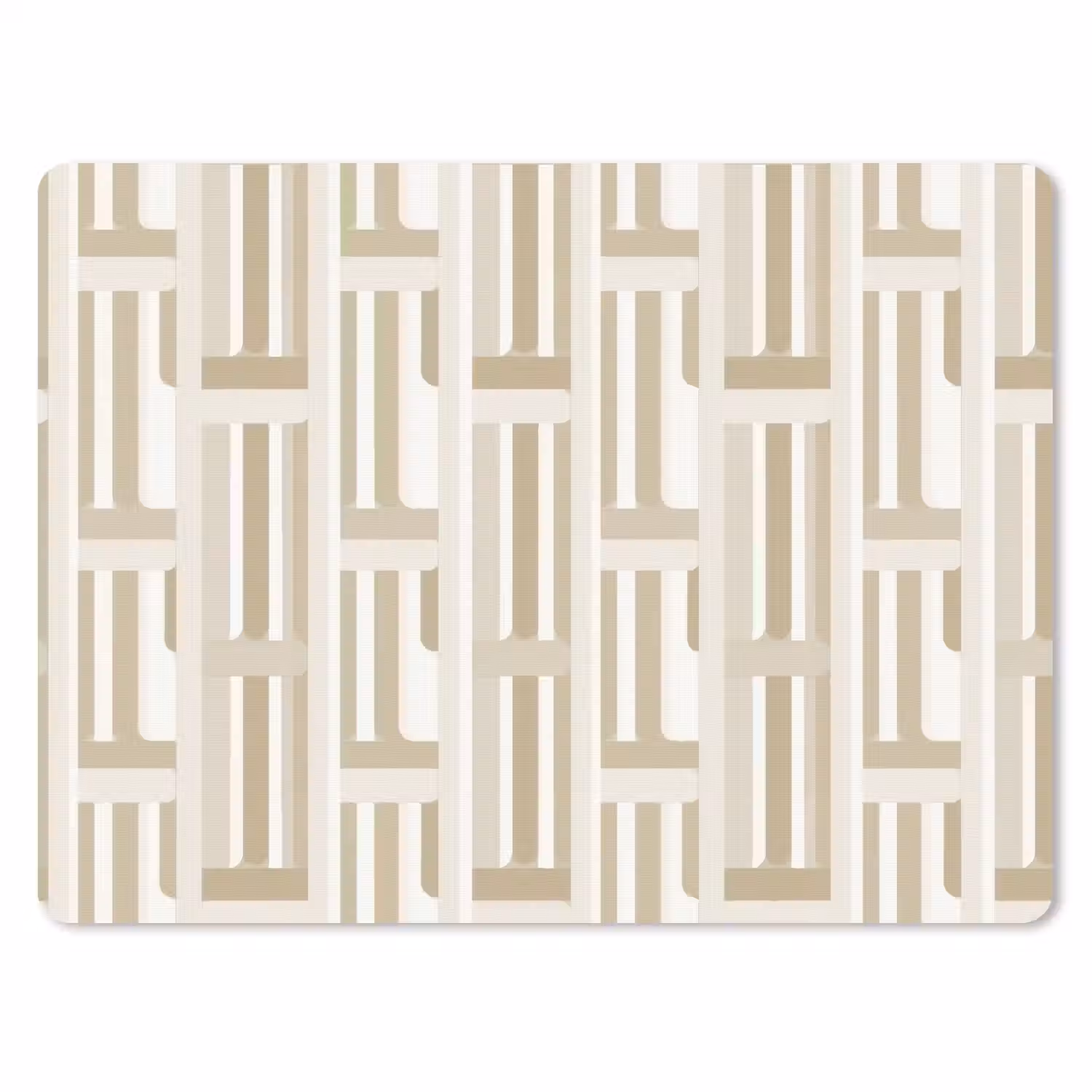 Modern - Geometrisch - Beige muismat rubber klein 262 -3d