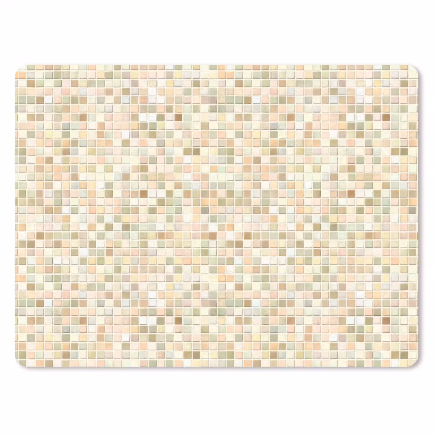 Mozaïek - Patroon - Beige muismat rubber klein 262 -3d
