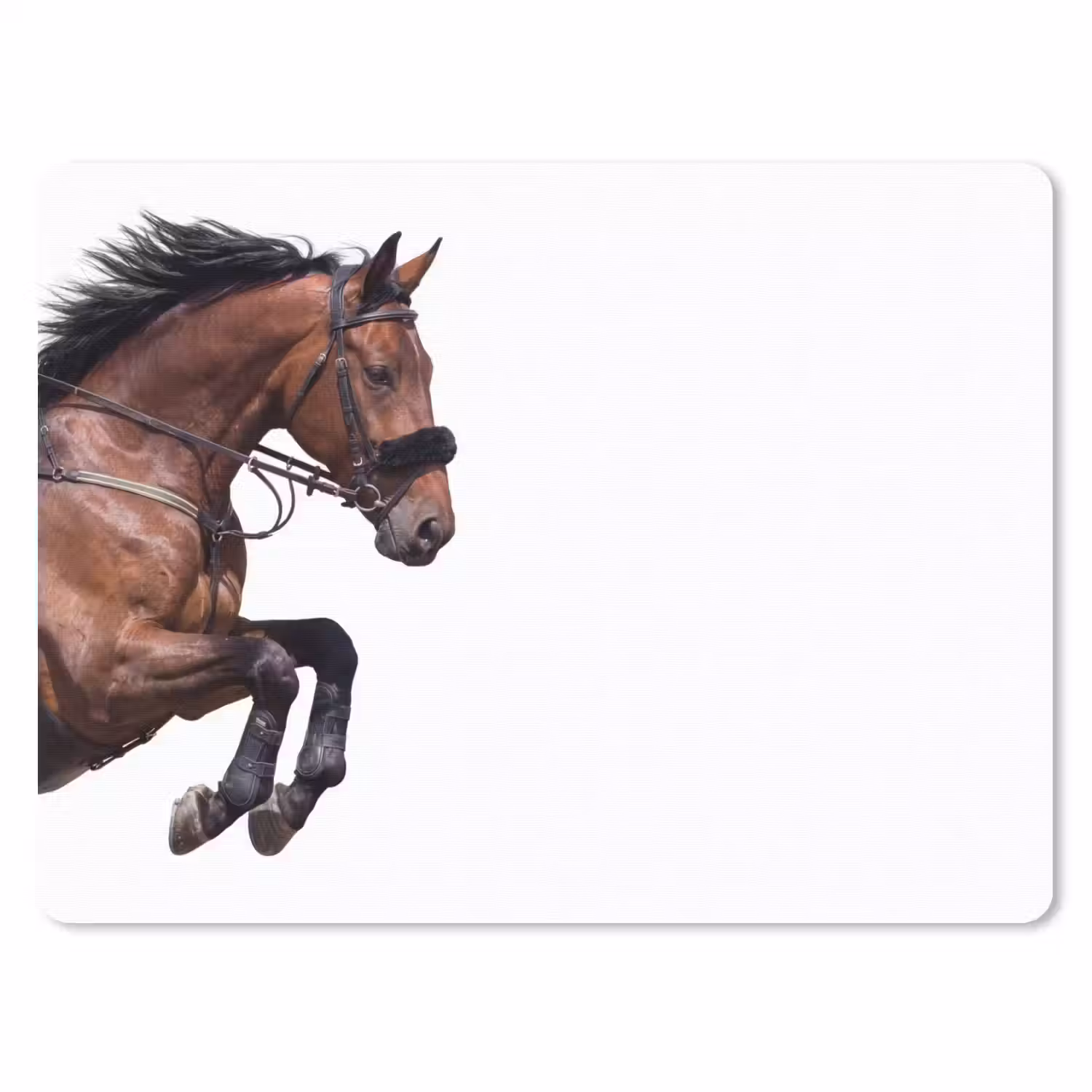 Paard - Springen - Modern muismat rubber klein -3d