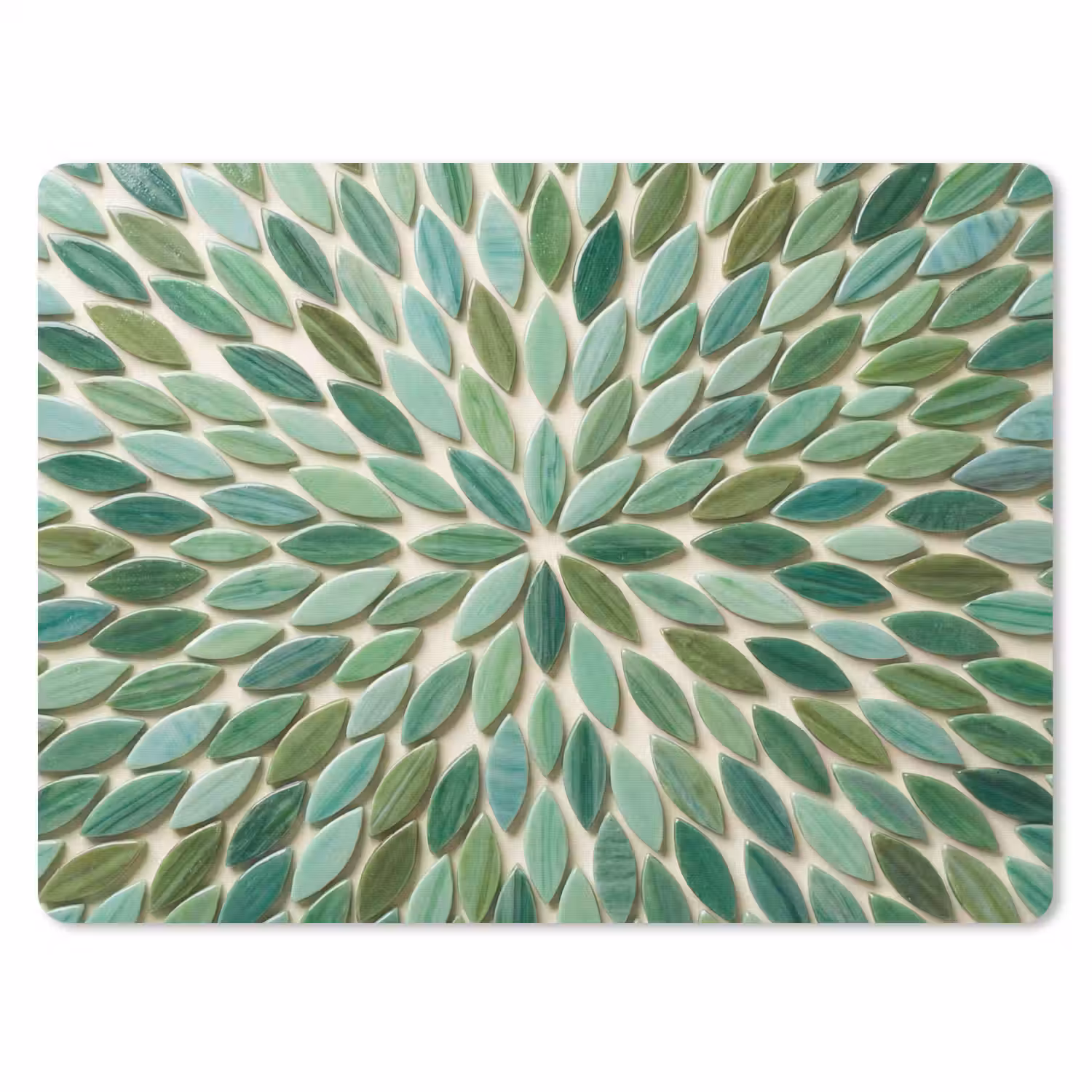 Patroon - Blad - Groen - Abstract muismat rubber klein -3d