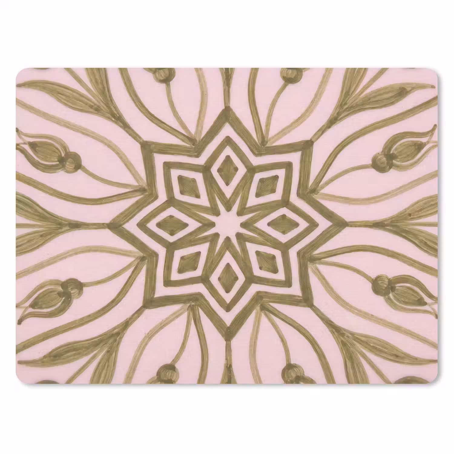 Patroon - Mandala - Decoratie - Abstract - Groen muismat rubber klein -3d