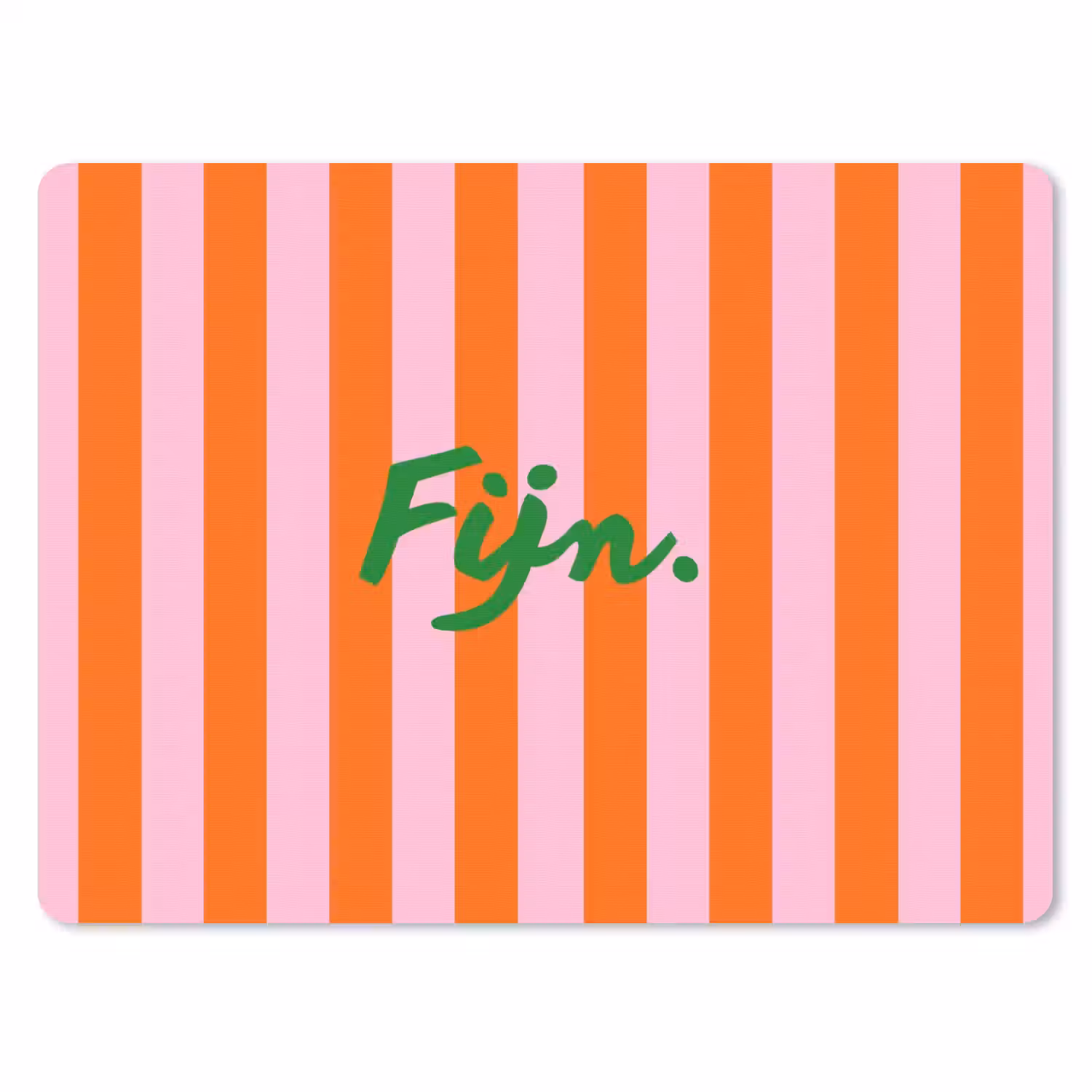 Patroon - Oranje - Fijn - Strepen muismat rubber klein -3d