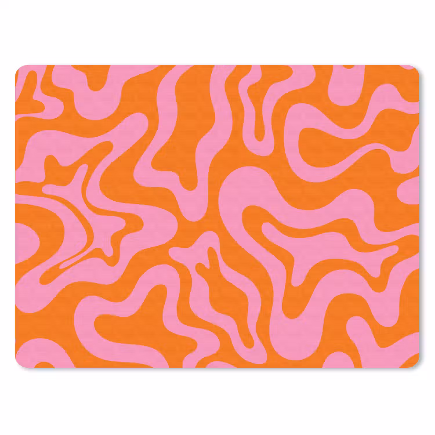 Patroon - Roze - Oranje - Abstract - Modern muismat rubber klein -3d