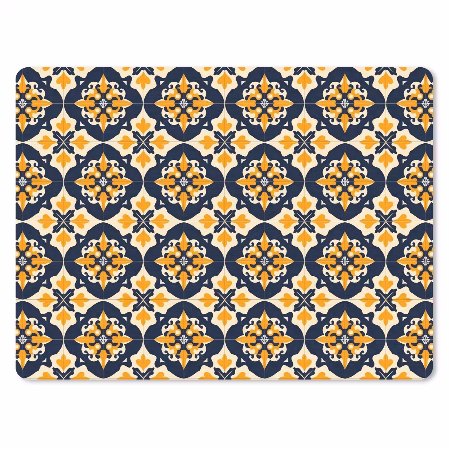 Patroon - Siertegel - Kleurrijk muismat rubber klein 262 -3d
