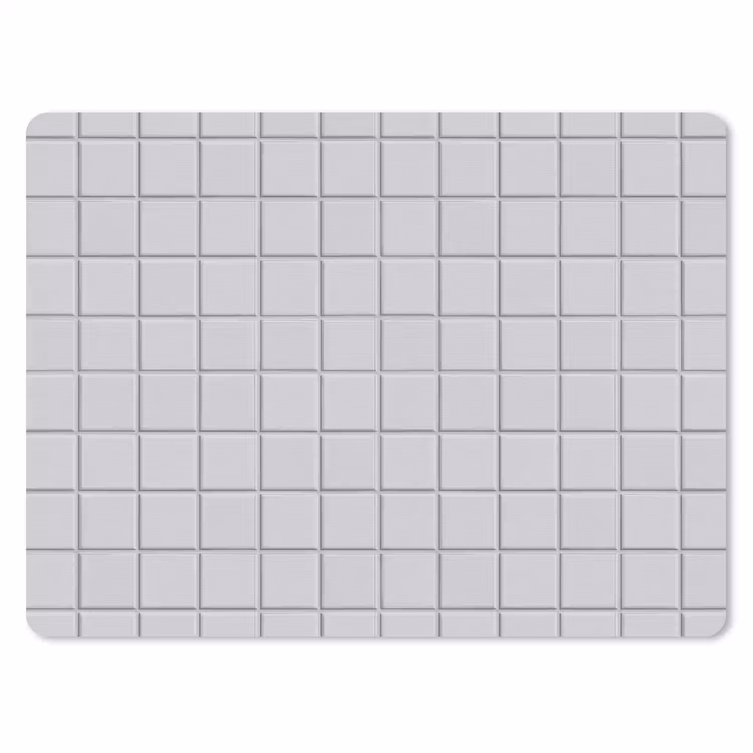 Patroon - Tegels - Licht - Grijs muismat rubber klein 262 -3d