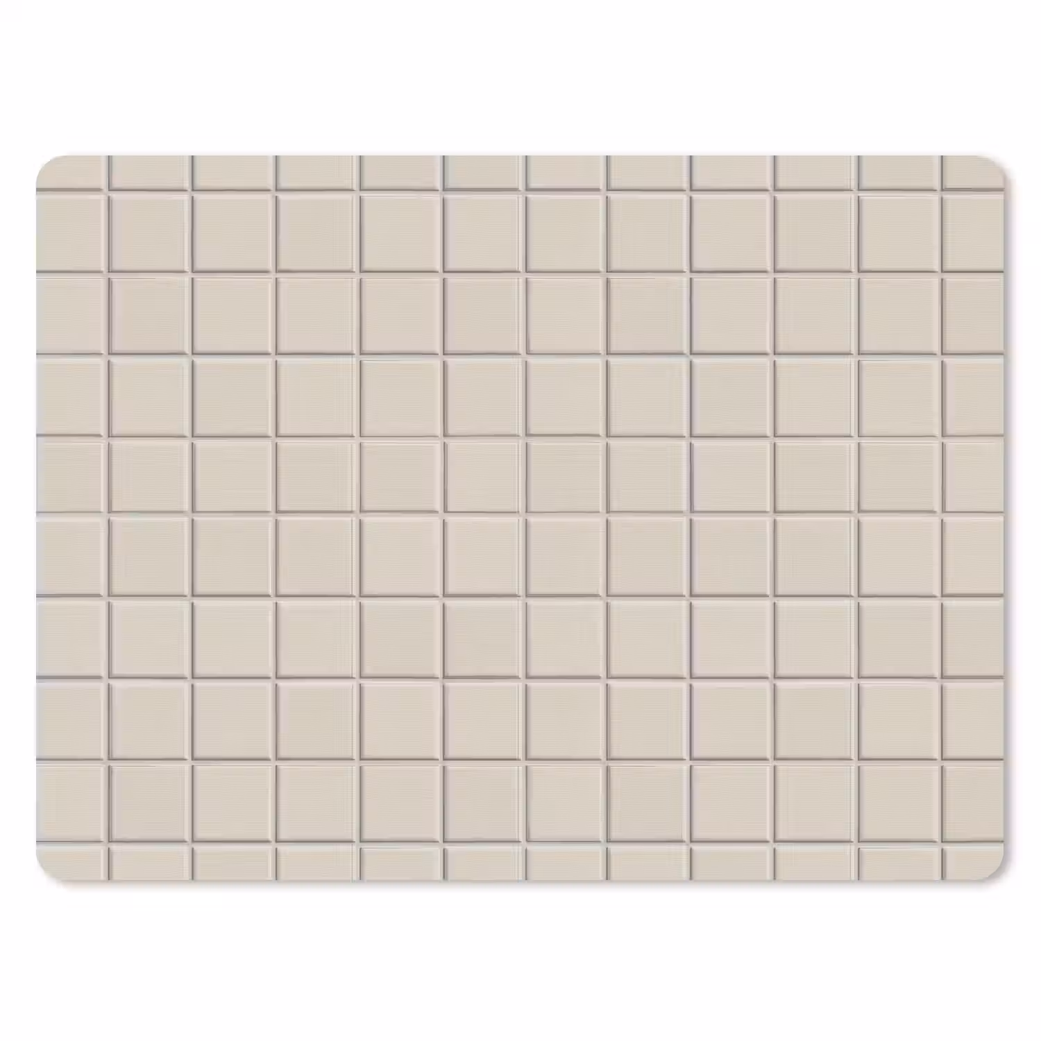 Patroon - Tegels - Taupe muismat rubber klein 262 -3d