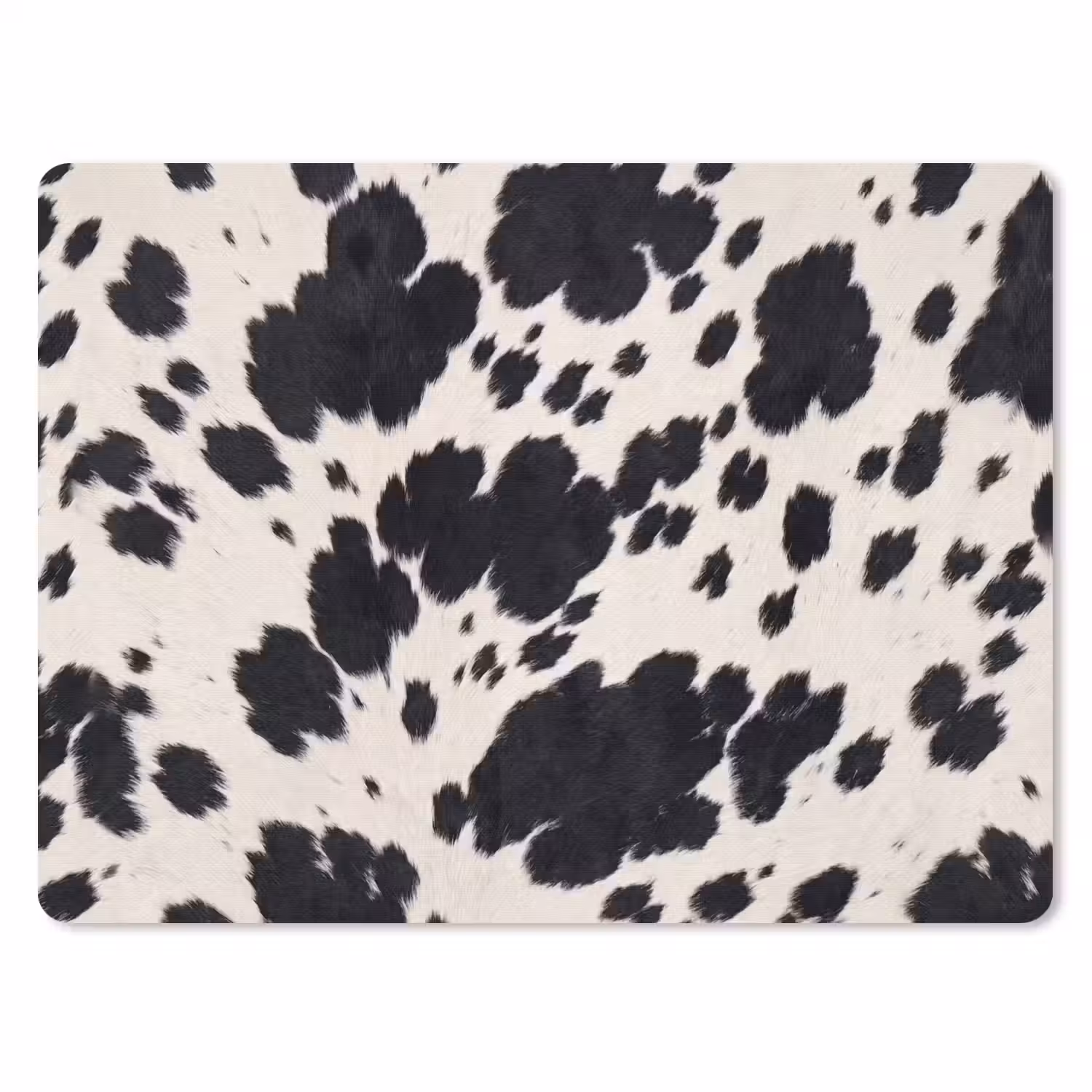 Patroon - Vacht - Zwart - Wit muismat rubber klein -3d