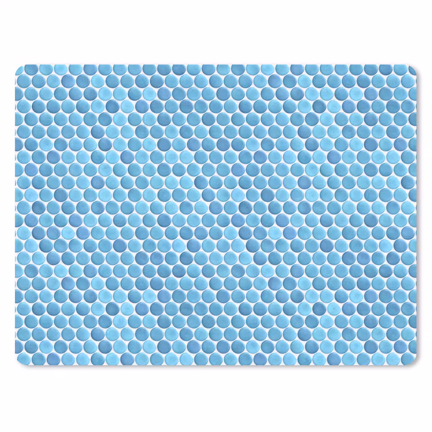 Penny - Mozaïek - Lichtblauw muismat rubber klein 262 -3d