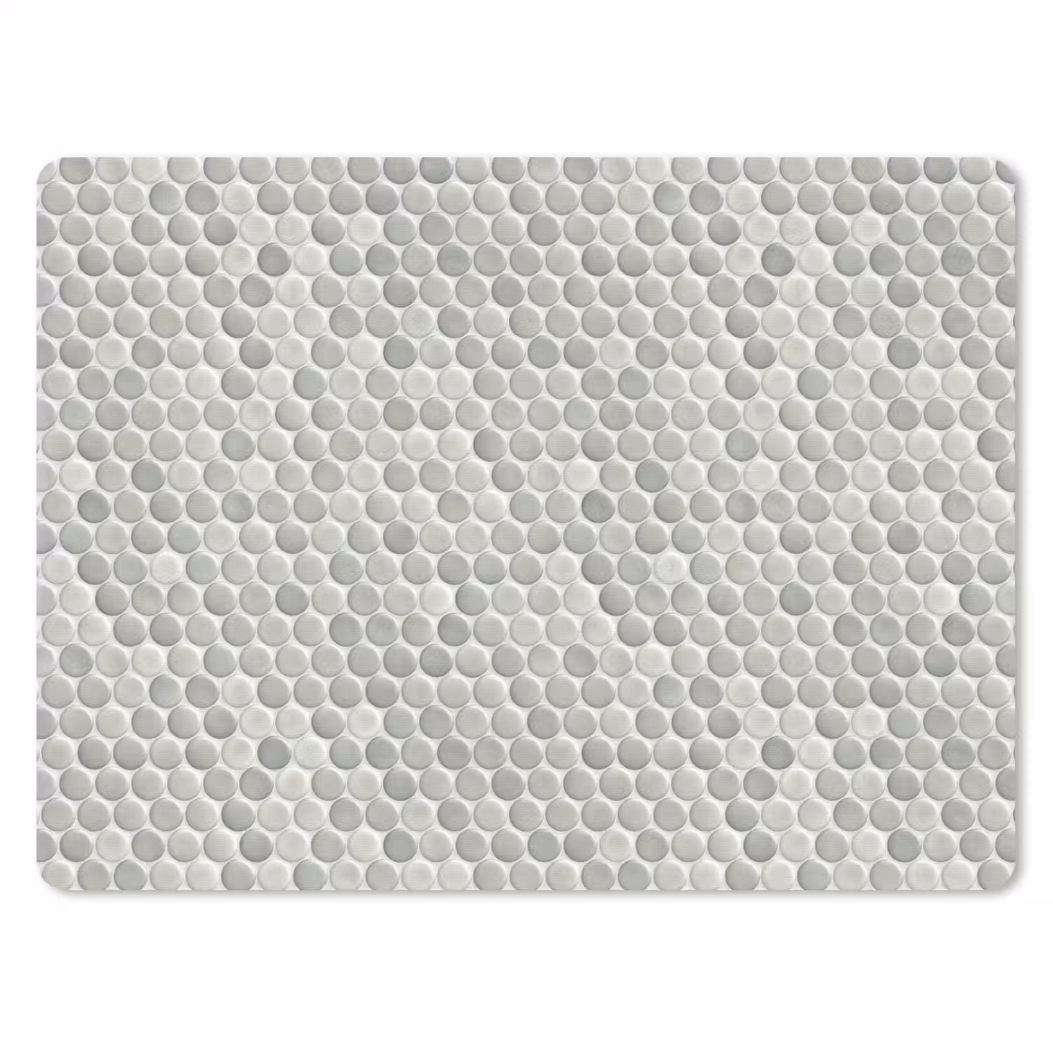 Penny - Mozaïek - Lichtgrijs muismat rubber klein 262 -3d
