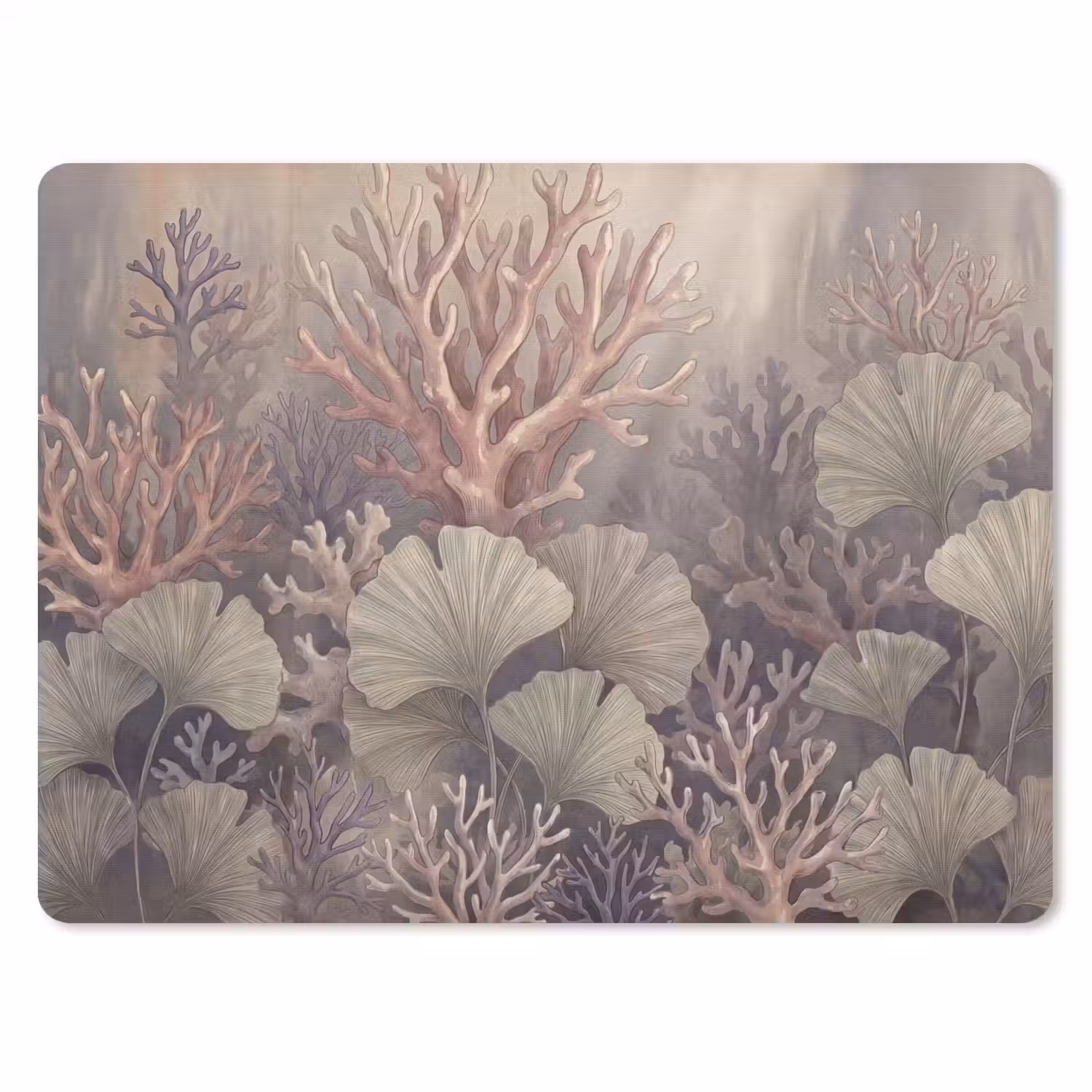 Plant - Bladeren - Zee - Illustratie - Groen muismat rubber klein -3d