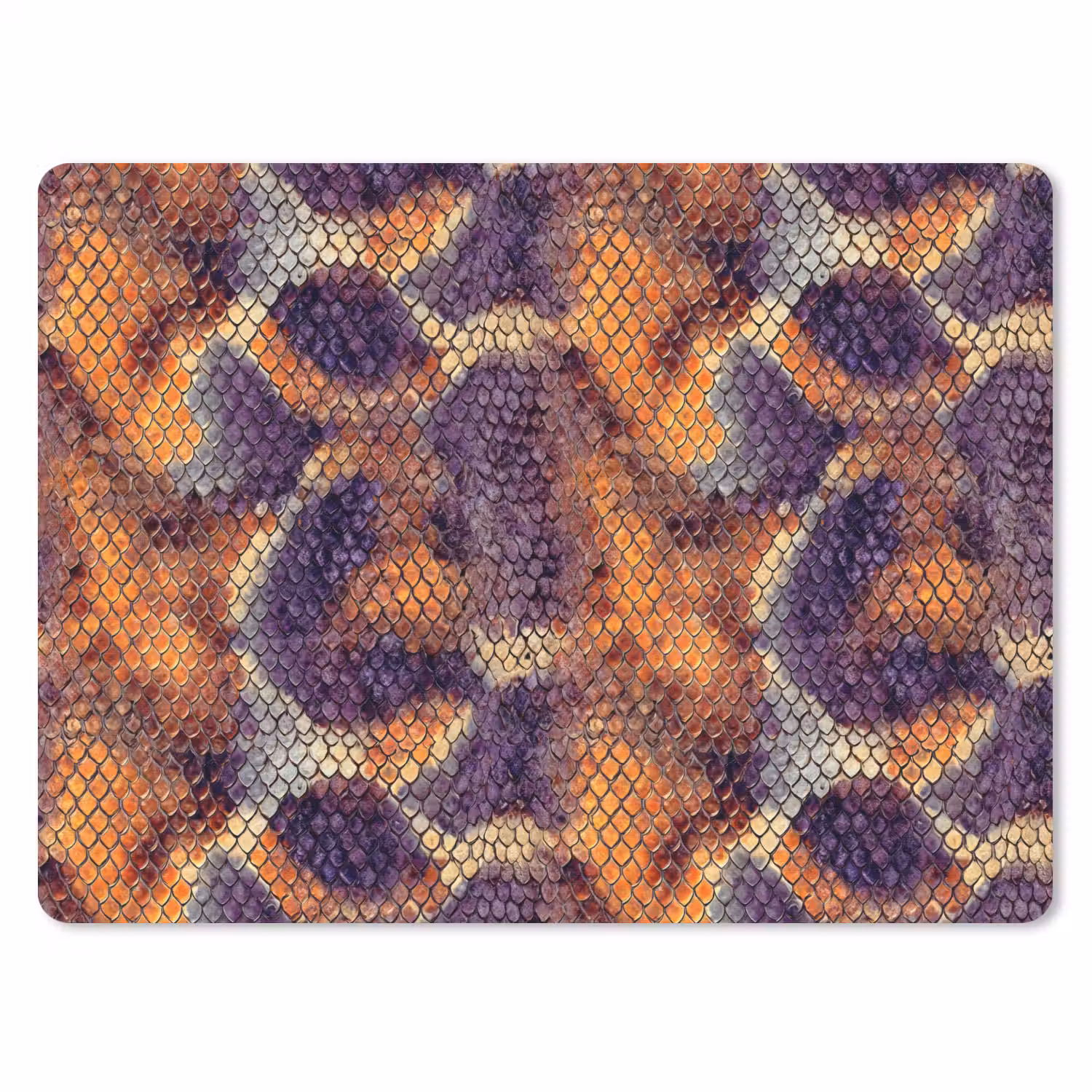 Slang - Schubben - Kleurrijk muismat rubber klein 262 -3d