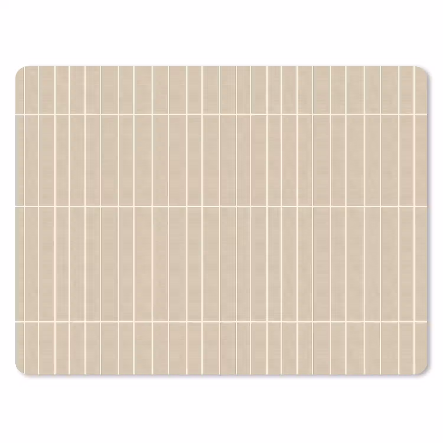 Verticaal - Wandtegel - Crème - Beige muismat rubber klein 262 -3d