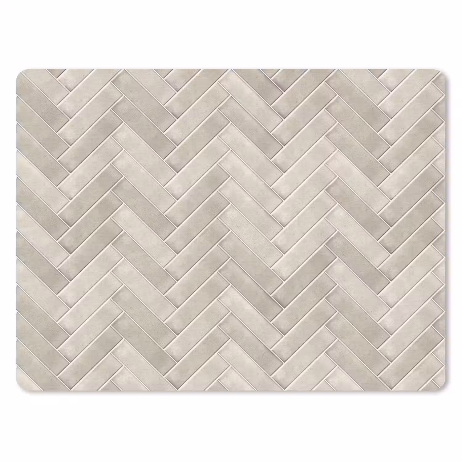Visgraat - Wandtegel - Beige muismat rubber klein 262 -3d