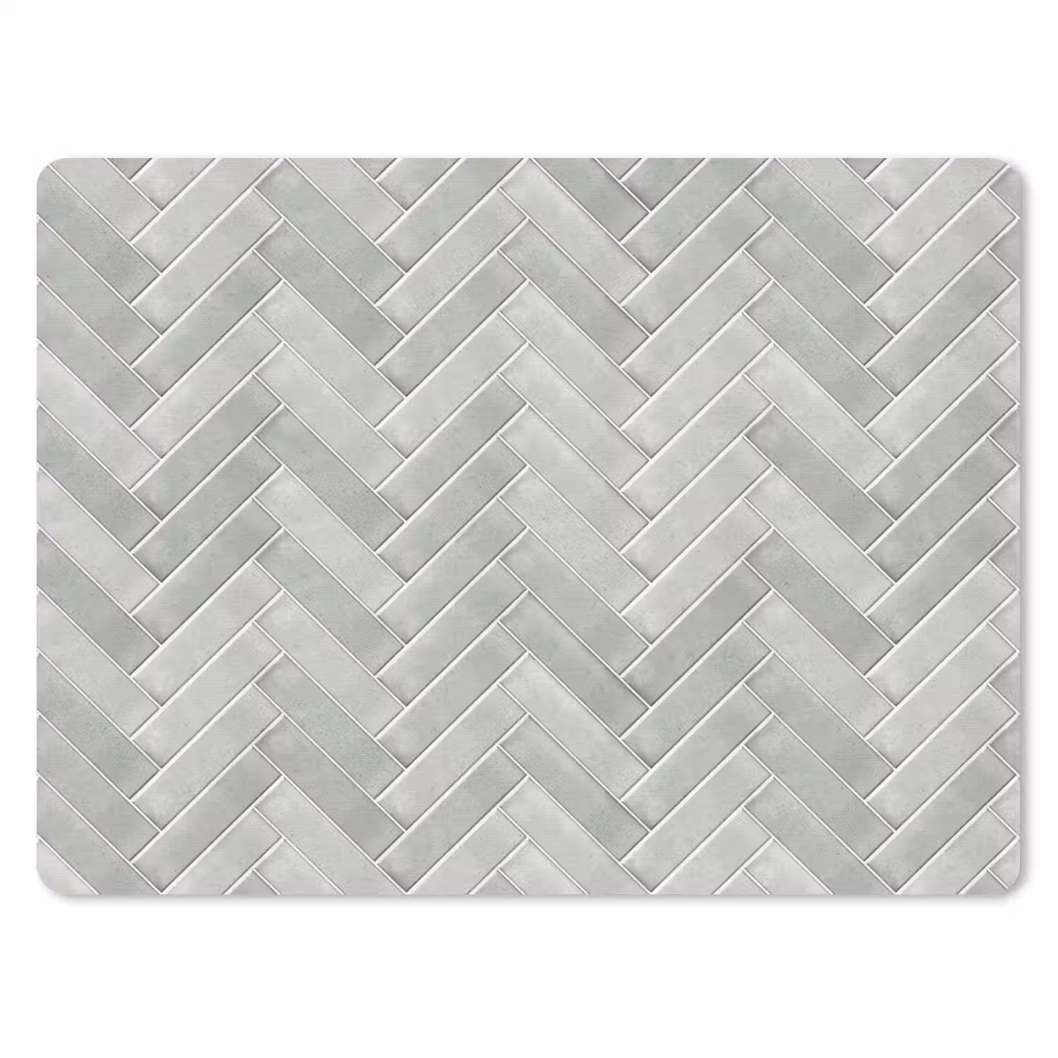 Visgraat - Wandtegel - Grijs muismat rubber klein 262 -3d