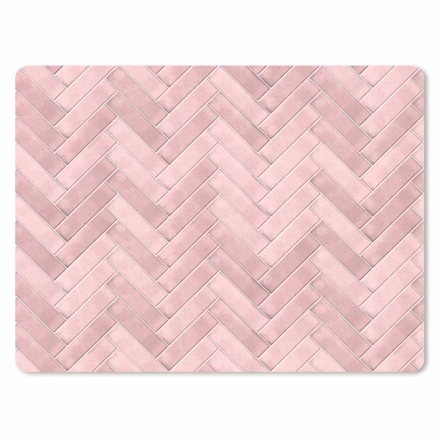 Visgraat - Wandtegel - Lichtroze muismat rubber klein 262 -3d