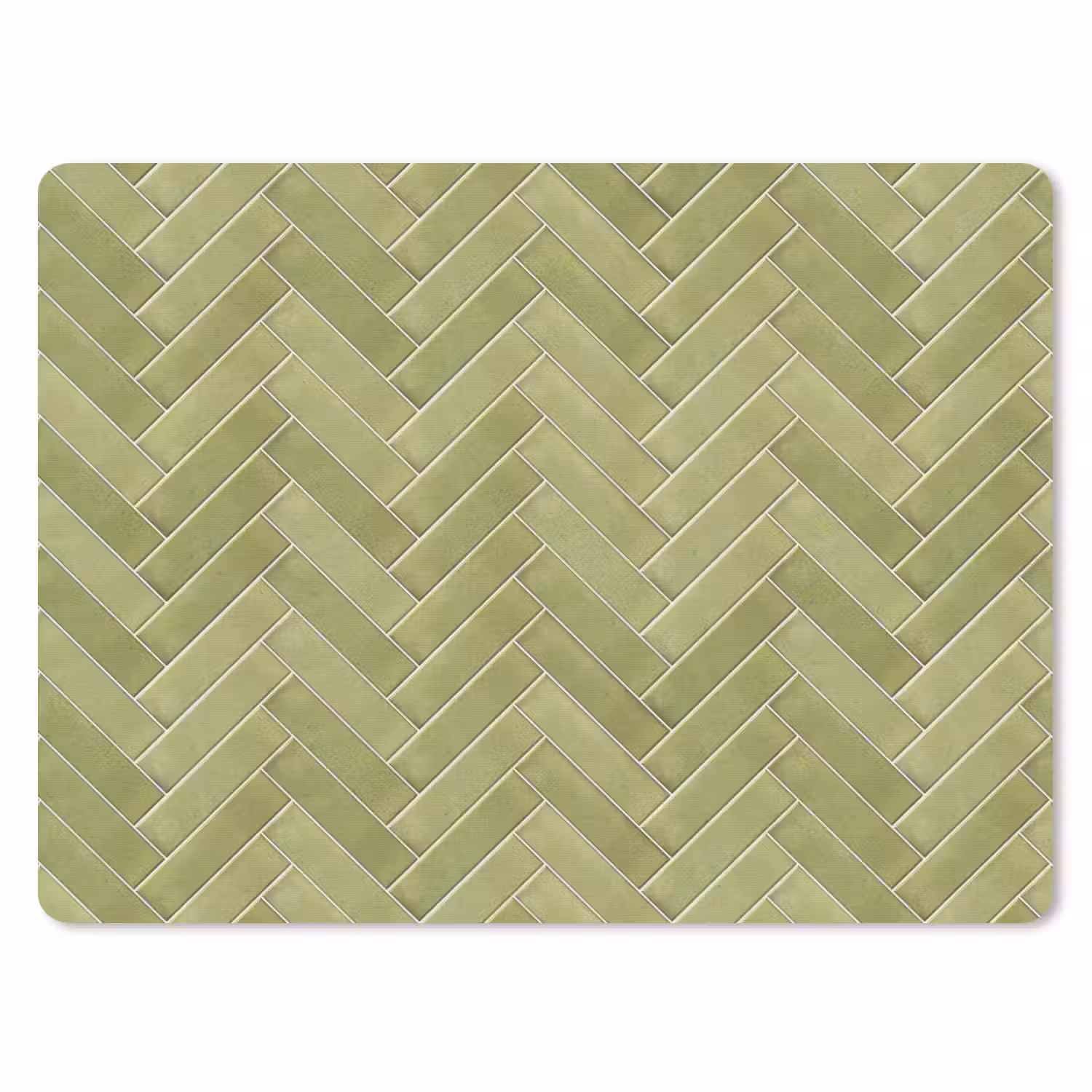 Visgraat - Wandtegel - Olijfgroen muismat rubber klein 262 -3d