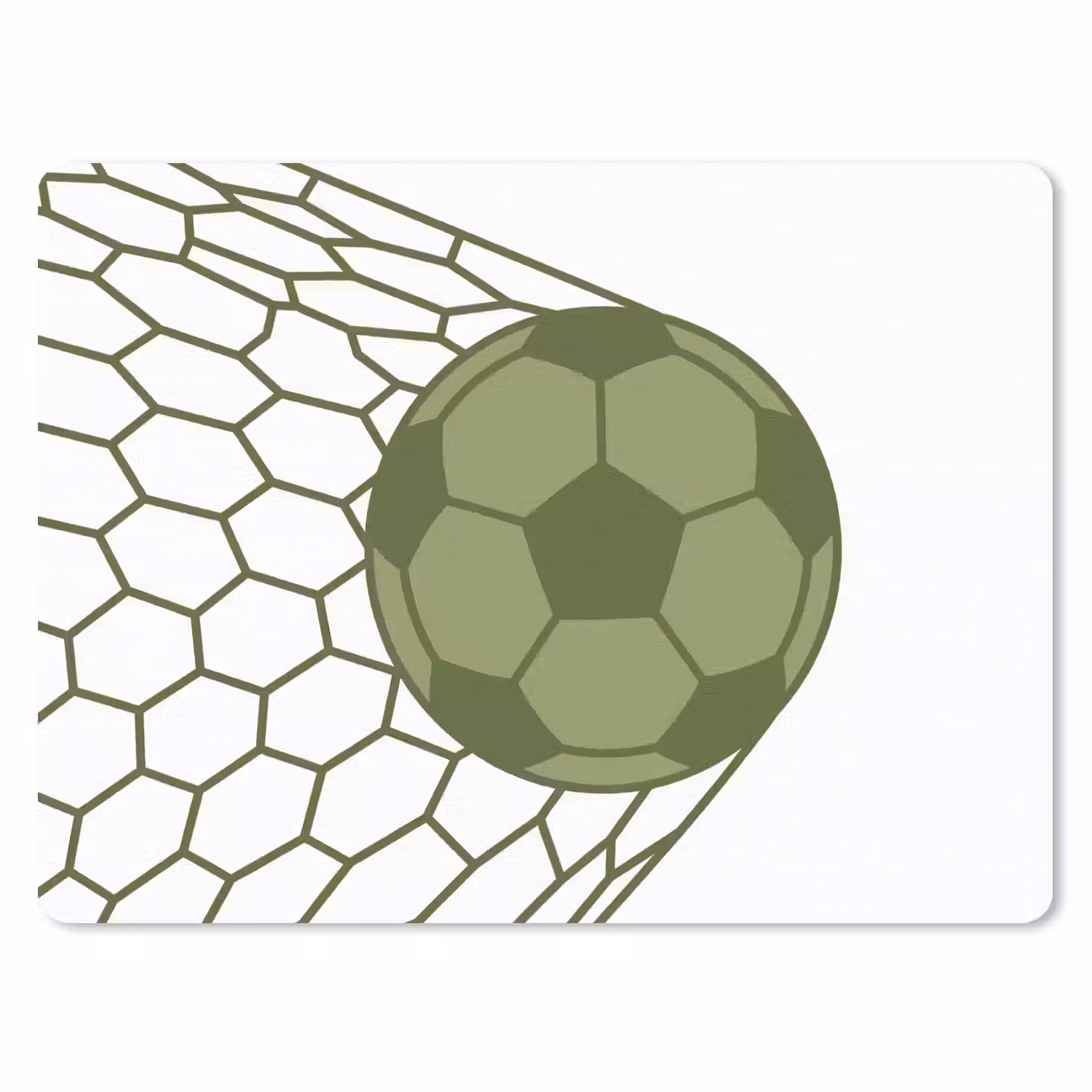 Voetbal - Goal - Sport - Groen muismat rubber klein -3d
