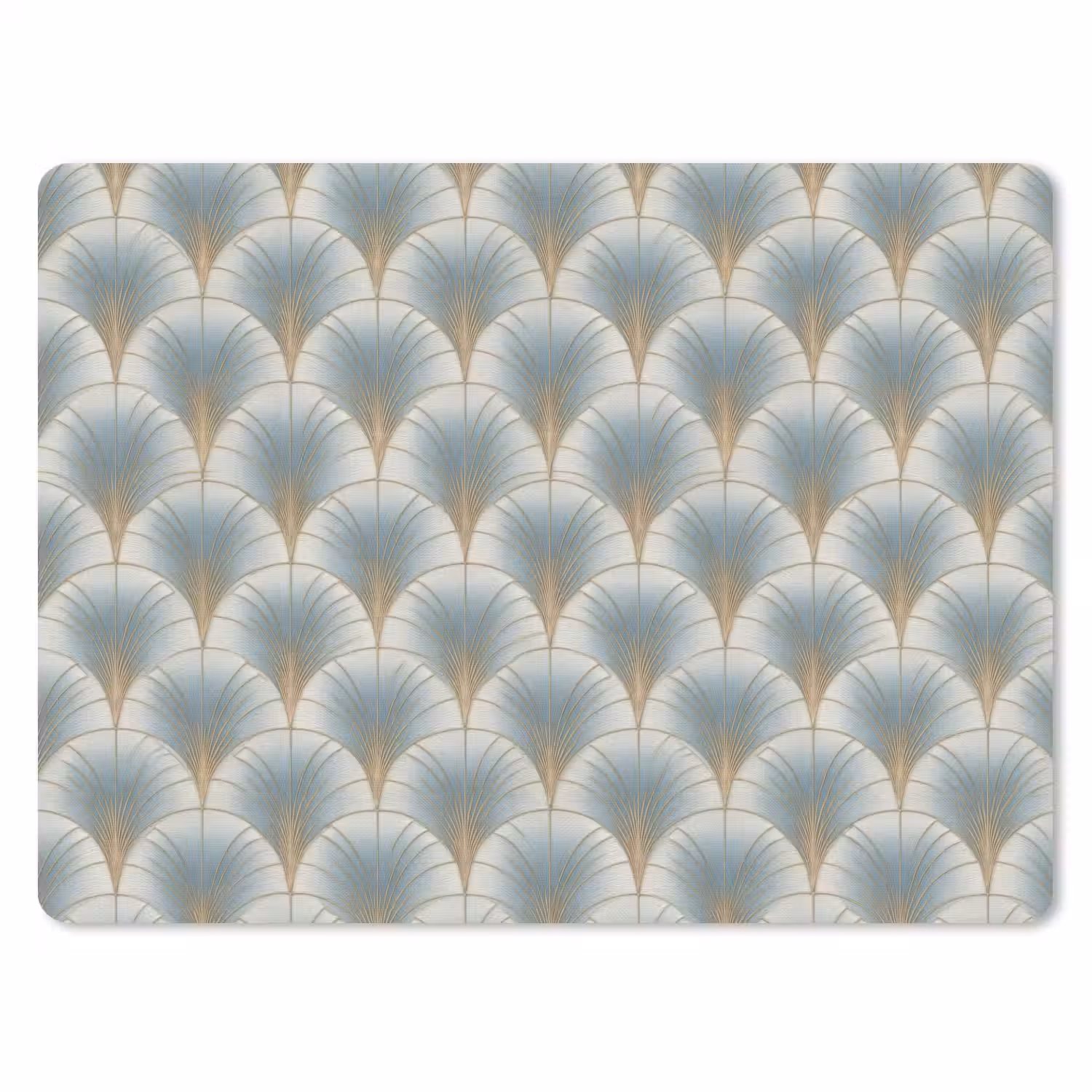 Waaier - Klassiek - Blauw muismat rubber klein 262 -3d
