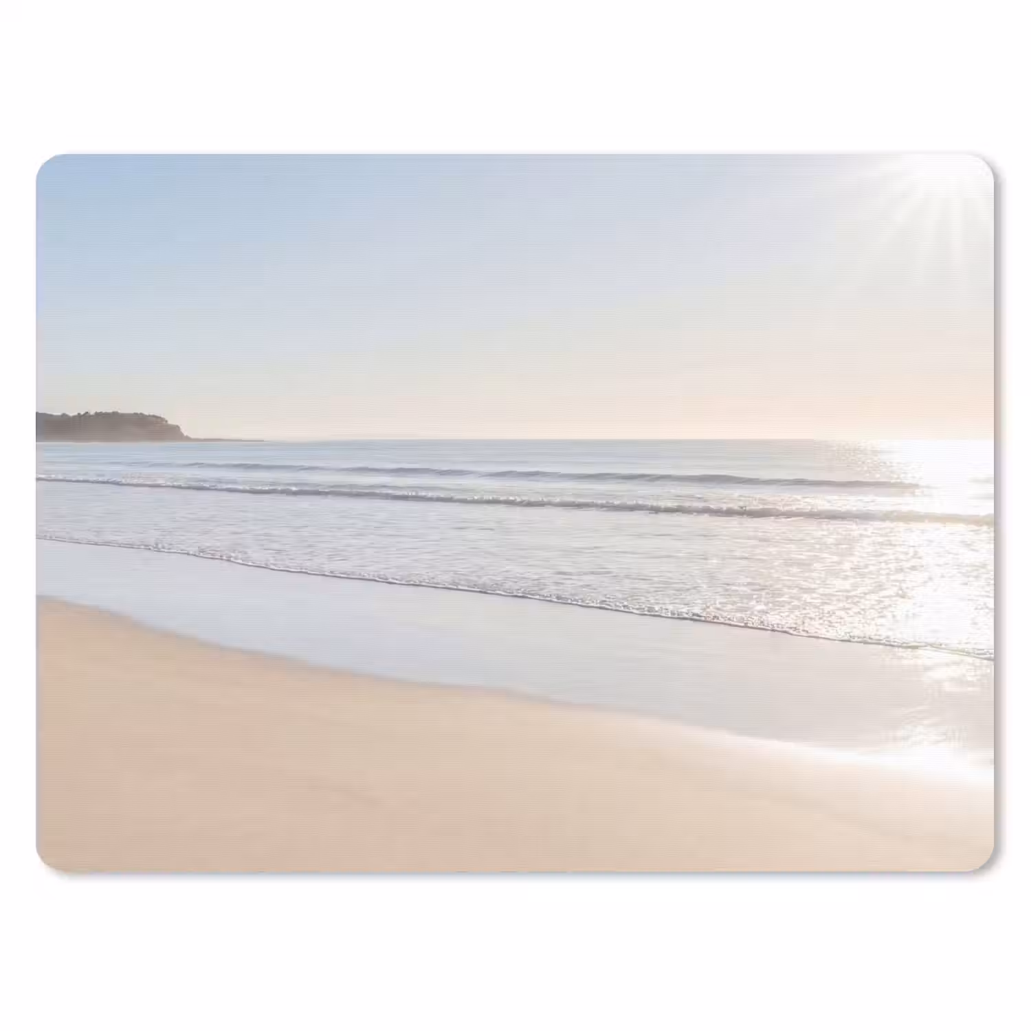 Zee - Zon - Zand muismat rubber klein -3d