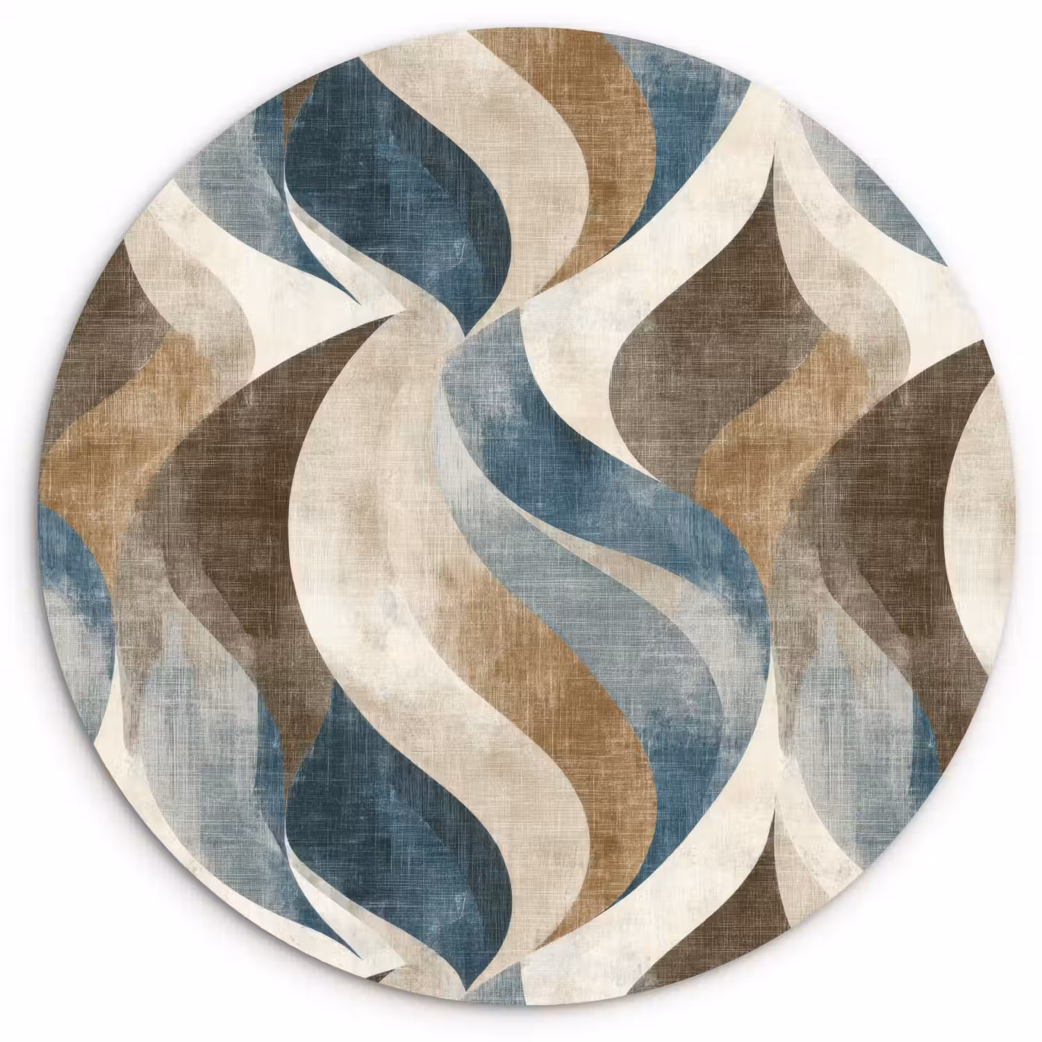Abstract - Golven - Kleurrijk Wandcirkel kunststof plaat 5mm dik klein 188 -3d
