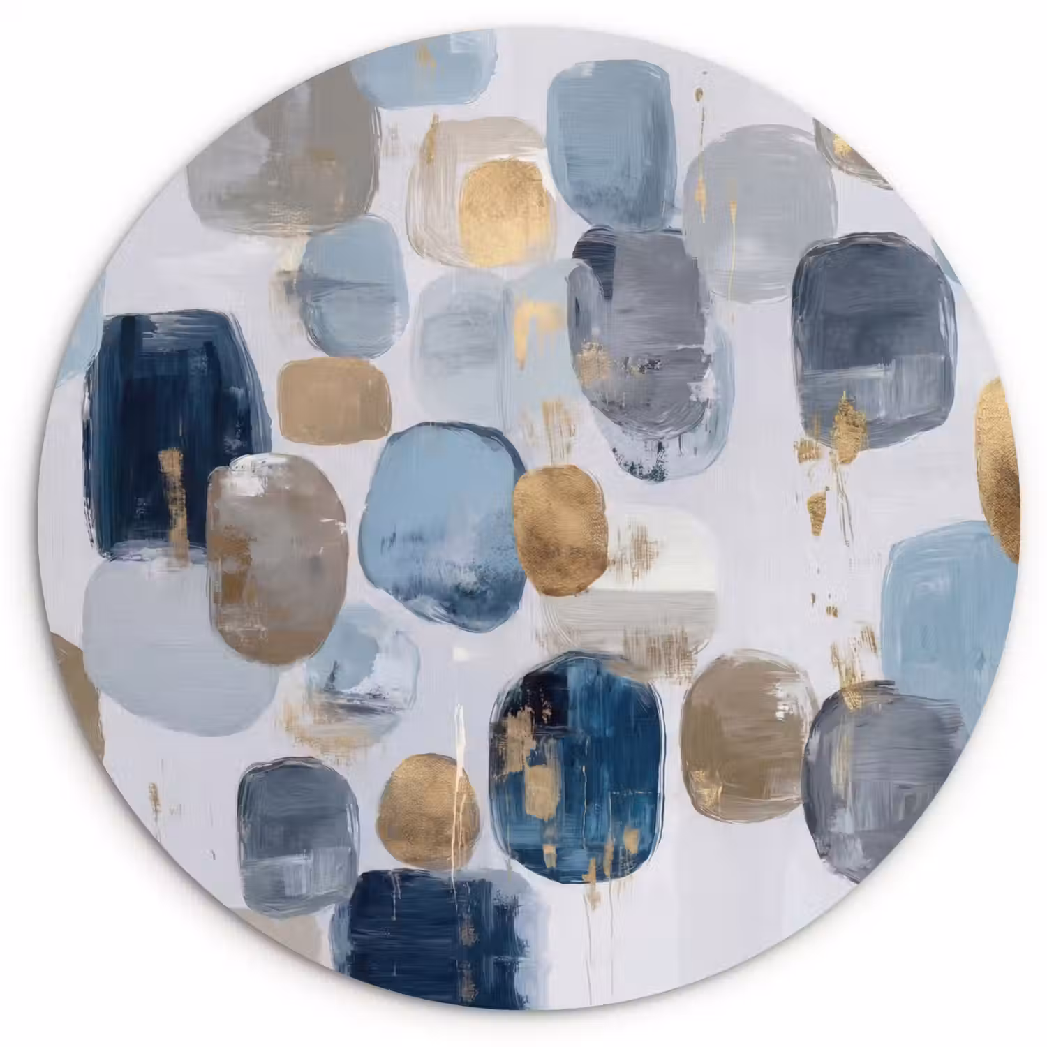 Abstract - Goud - Vormen Wandcirkel kunststof plaat 5mm dik klein -3d