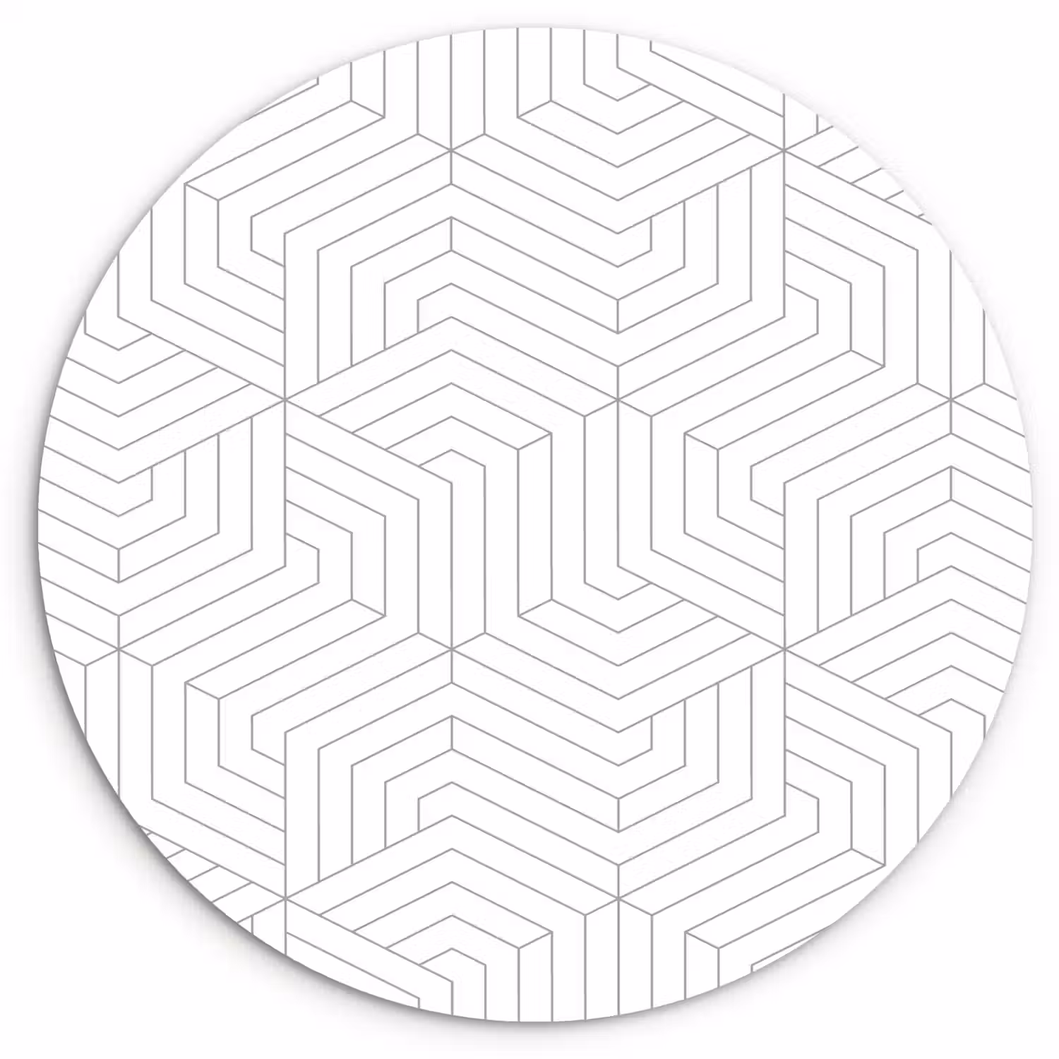 Abstract - Patronen - Design - Lijn Wandcirkel kunststof plaat 5mm dik klein 188 -3d